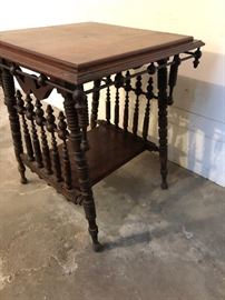 Fretwork Stick and Ball Side Table