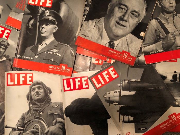 Large Collection of 1940's Life Magazines