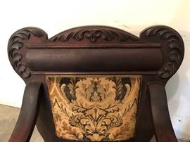 1800's Gothic Revival 5 Piece Parlor Set with Griffins