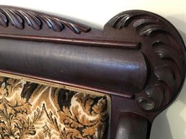 1800's Gothic Revival 5 Piece Parlor Set with Griffins