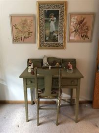 Vintage Desk with Matching Chair