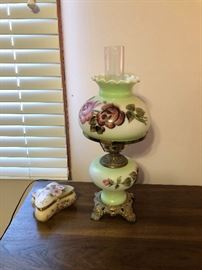 Hand Painted Gone With The Wind Lamp