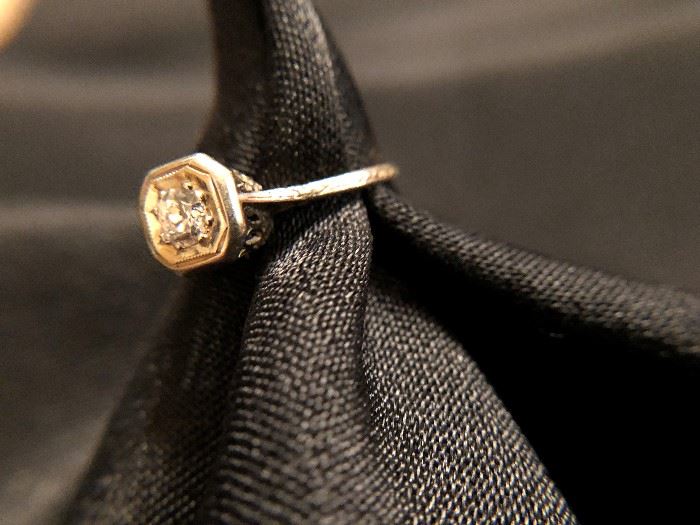 14 Karat Gold Diamond Ring