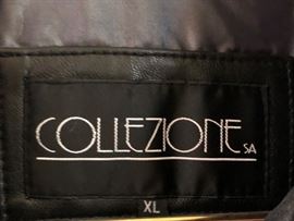 Collezione Men's Leather Jacket XL