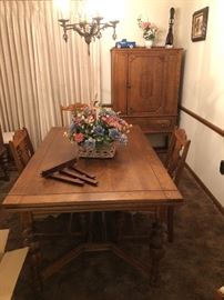 Vintage oak dining set