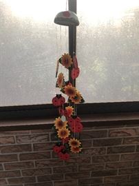 Artist made wind chime.  Sunflowers and ladybugs.