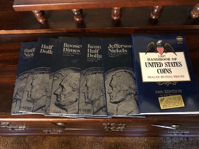 Coin book and collectors folders 