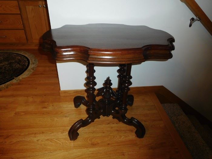 victorian walnut end table