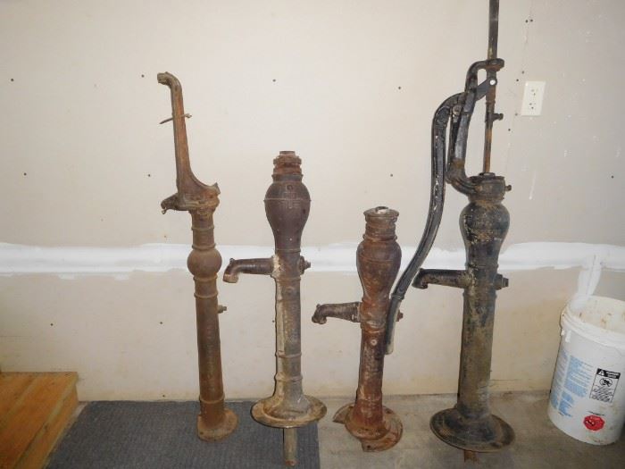 One full hand pump, 3 need parts
