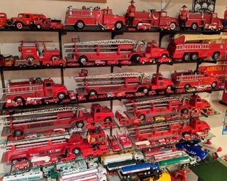 1950's-1960's Tonka Suburban Pumpers, Aerial Ladders, Fire Trucks.
