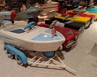 Professionally Restored, 1960 Murray Dolphin Pedal Boat with Custom Trailer