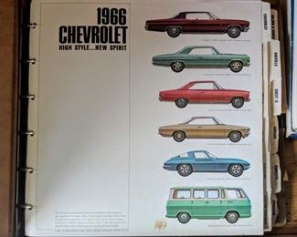 One of many, vehicle options binders.