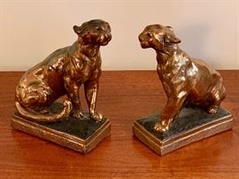 mountain lion bookends