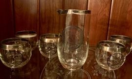 University of Connecticut drinks pitcher and cups