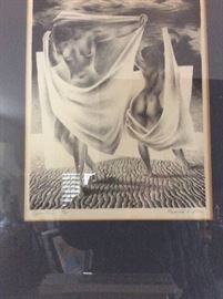 Nudes, Opposition by Raymond E Brose, 1950 litho edition of 45