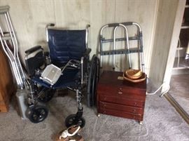 Assistance items-wheelchair, crutches, walker