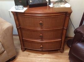 Dresser with woven drawers