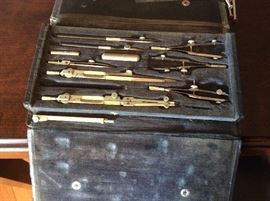 Vintage drafting tool set