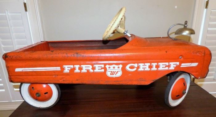 Vintage "Fire Chief" pedal car 