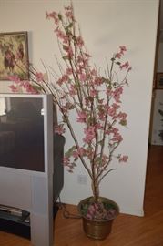 Many fake trees, plants