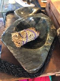 Pure labradorite bowl $100