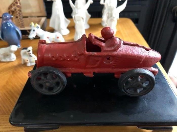 Vintage A.C. William or Hubley cast iron race car