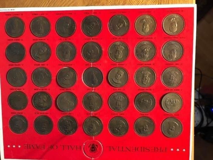 Bronze Presidential coin collector's set