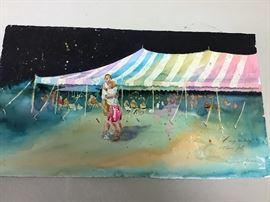 Original watercolor. 19.5”w x 11”h