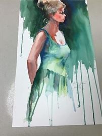 Original watercolor. 13”w x 22”h