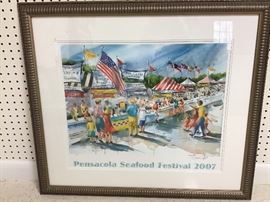 Framed print. 29”w x 26”h