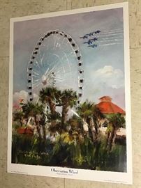 Print. “Observation Wheel”. 13.5”w x 18”h