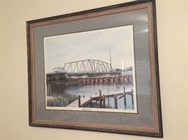 Holden Beach Bridge Framed Print by Bryan Varnam