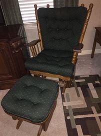Glider Rocker and Ottoman