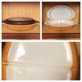 Vintage Pyrex Divided Dish with Lid 