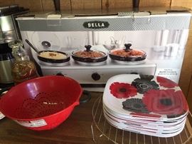 Bella Triple Slow Cooker Buffet & Server