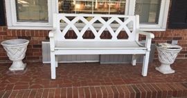 Nice Outdoor Bench & Planters