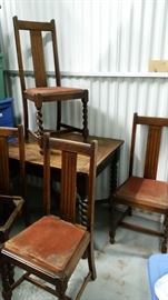 tbl+chairs at storage/early sale