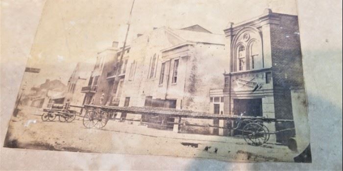 Closer view of the Edwards photo.  Note the Hook/ladder in the foreground.  A very rare image.