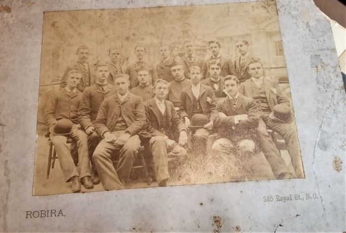 This group of schools boys is identified on the back, along with the Jesuit priests in the photo with them.