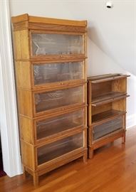 We have got LOADS of antique barrister style bookcases in this sale - all sizes.  All will be sold.