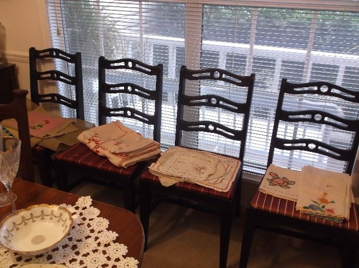 Set of four side chairs