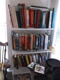 Baker's rack and cook books