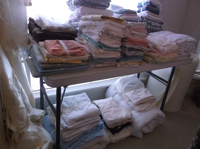 Some of the many linens