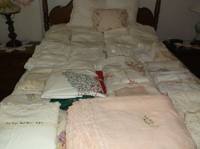 Many tablecloths