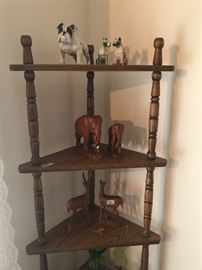 Corner Shelf and Animal Collection