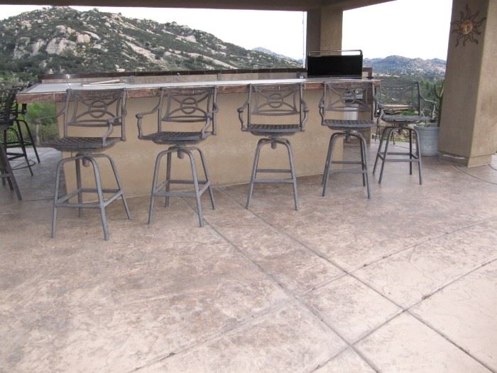 Eight sturdy bar chairs for your outdoor parties!