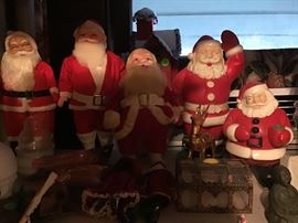 Vintage Santas, also older ones not shown