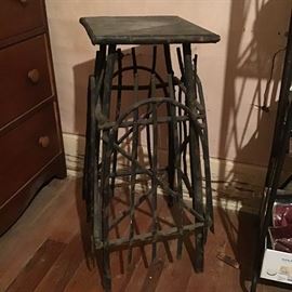 Vintage Twig Table, black with a little hand painting trim