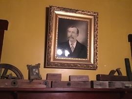 Large Portrait of John Egert along with some of his tools - Update: I am happy to say The family has just pulled the portrait of Mr Egert.  It will not be for sale.  However the tools will be for sale.