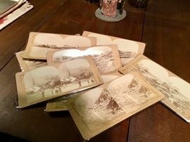 1900 Galveston Hurricane Stereo cards